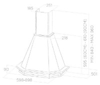 Hota Elica Emerald WH/A/60 T.Grezzo imaginea #3 — magazin online Desire.md