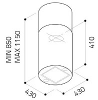 Hota Elica Tube Pro Island IX/A/43 imaginea #3 — magazin online Desire.md