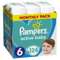 Подгузники Pampers Active Baby Extra Large 6/124pcs фото №1 — интернет-магазин Desire.md