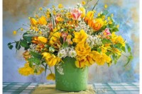 Пазл Castorland 1000 Spring Flowers In Green Vase (C-104567)