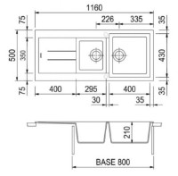 Chiuvetă de bucătărie Plados Elegance AM11620 NS N6 Deep Black imaginea #2 — magazin online Desire.md