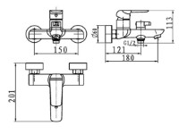 Смеситель для ванны Ferro Tina 38020/1.5 фото №2 — интернет-магазин Desire.md