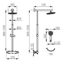 Set pentru duș Ferro NP75-TRV7U-BL imaginea #2 — magazin online Desire.md