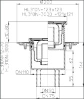Трап для душа HL 310N (21418) фото №2 — интернет-магазин Desire.md