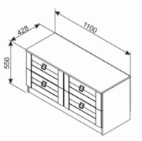 Тумба под ТВ Ambianta Eldorado TV 1.1m White фото №2 — интернет-магазин Desire.md