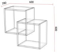 Raft de perete Fabrik Home Small 4 Alb Frasin imaginea #2 — magazin online Desire.md