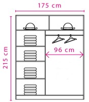 Шкаф-купе Fadome Effect EF-1-175 фото №3 — интернет-магазин Desire.md