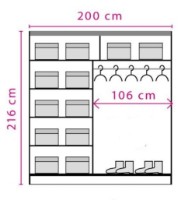 Шкаф-купе Fadome Effect EF-1-20 фото №3 — интернет-магазин Desire.md
