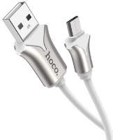 USB Кабель Hoco U67 Soft Silicone for Micro White