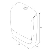 Диспенсер для бумаги Katrin Hand Towel Mini Black (88966) фото №2 — интернет-магазин Desire.md