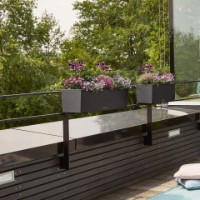 Цветочный горшок Lechuza Balconera Stone 50 Graphite Black фото №2 — интернет-магазин Desire.md