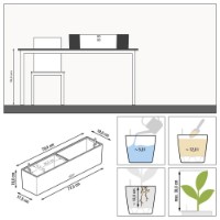 Цветочный горшок Lechuza Balconera Stone 80 Sand Beige фото №3 — интернет-магазин Desire.md