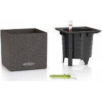 Ghiveci Lechuza Canto Stone 14 Graphite Black imaginea #2 — magazin online Desire.md