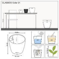 Цветочный горшок Lechuza Classico Color 21 Sand Brown фото №3 — интернет-магазин Desire.md