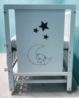 Кроватка Dubok Ведмедик Cлоновая кость на маятнике фото №3 — интернет-магазин Desire.md