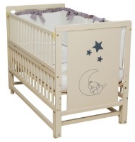 Кроватка Dubok Ведмедик Cлоновая кость на маятнике фото №1 — интернет-магазин Desire.md