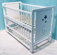 Pătuţ Кузя Ведмедик Белый на маятнике