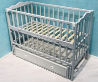 Кроватка Кузя Ангелина Серый фото №2 — интернет-магазин Desire.md