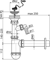 Сифон для раковины AlcaPlast A41PR фото №2 — интернет-магазин Desire.md
