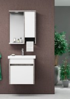 Шкаф с умывальником Orka Aydos 55 Silver (04504) фото №2 — интернет-магазин Desire.md