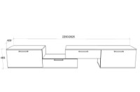 Comodă TV Fabrik Home Domino Alb Frasin imaginea #2 — magazin online Desire.md