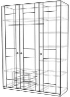 Шкаф Fabrik Home Mezzo 1500 Белый Ясень фото №2 — интернет-магазин Desire.md