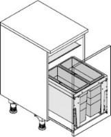 Coș de gunoi Hailo AS Triple XL 450 18/18 (3631491) imaginea #2 — magazin online Desire.md