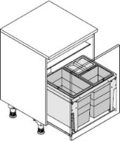 Coș de gunoi Hailo Triple XL 600 28/13/13/D (3631691) imaginea #3 — magazin online Desire.md