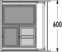 Coș de gunoi Hailo Triple XL 600 28/13/13/D (3631691) imaginea #4 — magazin online Desire.md