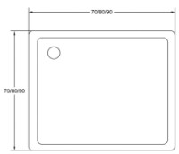 Душевой поддон Manopera Raisa 80x80