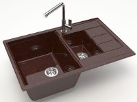 Кухонная мойка Marrbaxx Blondy Z210Q16 Chocolate фото №2 — интернет-магазин Desire.md