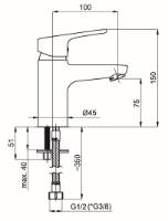 Baterie lavoar Rubineta Uno-18 BK2 (N800661) imaginea #3 — magazin online Desire.md