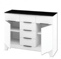 Dulăpior Неман Верона MH-128-04 Alb Luciui/Negru Mat imaginea #2 — magazin online Desire.md