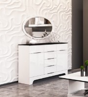 Dulăpior Неман Верона MH-128-04 Alb Luciui/Negru Mat imaginea #3 — magazin online Desire.md