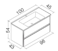 Dulap cu lavoar Orka Duden 100 Odeon White Oak (10296) imaginea #2 — magazin online Desire.md