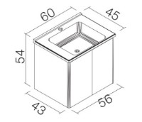 Шкаф с умывальником Orka Duden 60 Odeon White Oak (08420) фото №2 — интернет-магазин Desire.md