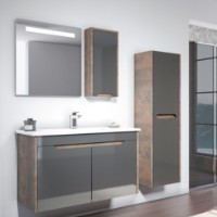 Шкаф с умывальником Orka Lago 85 Antracite (08516) фото №4 — интернет-магазин Desire.md