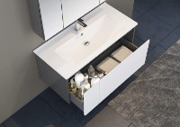 Шкаф с умывальником Orka Likya 100 Antracite (08515) фото №3 — интернет-магазин Desire.md