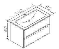 Dulap cu lavoar Orka Nuvola 100 Antracite (03744) imaginea #4 — magazin online Desire.md