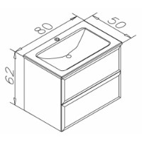 Шкаф с умывальником Orka Nuvola 80 White (12003) фото №3 — интернет-магазин Desire.md