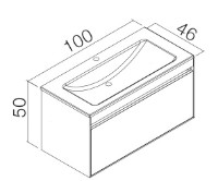 Dulap cu lavoar Orka Patara 100 Legnano (11281) imaginea #2 — magazin online Desire.md