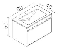 Шкаф с умывальником Orka Patara 80 Legnano (11574) фото №2 — интернет-магазин Desire.md