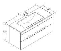 Dulap cu lavoar Orka Varna 120 Antracite (10803) imaginea #4 — magazin online Desire.md