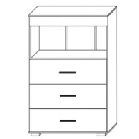 Comodă Sokme Марк 800 Wenge Magia/Stejar Rodos imaginea #2 — magazin online Desire.md