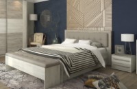 Кровать Sokme Милана 1600 Дуб Крафт Белый/Дуб Крафт Серый фото №2 — интернет-магазин Desire.md