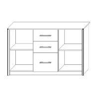 Комод Sokme Скарлет 1360 Дуб Сонома/Венге Магия фото №2 — интернет-магазин Desire.md