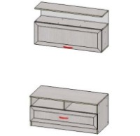 Comodă TV Астрид-Мебель Прага 02 Frasin Ankor Alb imaginea #2 — magazin online Desire.md