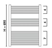 Uscător de prosoape Gorgiel Recta ARE 70/55 White 01 (11) imaginea #4 — magazin online Desire.md