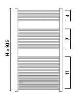 Uscător de prosoape Gorgiel Recta ARE 90/55 White 01 (11) imaginea #4 — magazin online Desire.md