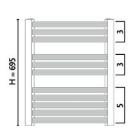Uscător de prosoape Gorgiel Zenith W AZ-W 70/60 White 01 (11) imaginea #4 — magazin online Desire.md